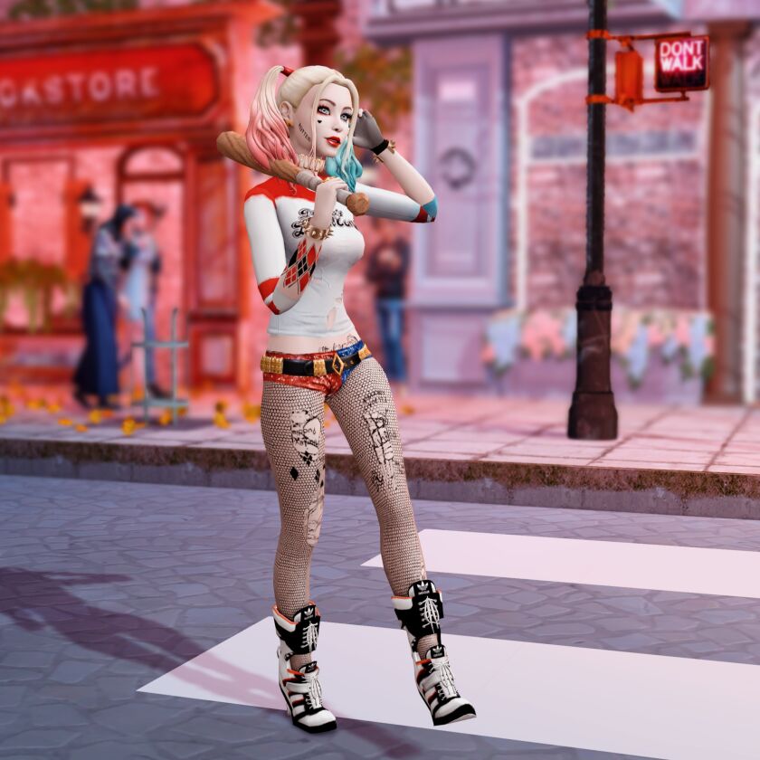 sims 4 cc sim dump harley quinn 4