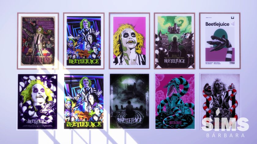 sims 4 cc sims 4 beetlejuice poster wall art prints 5