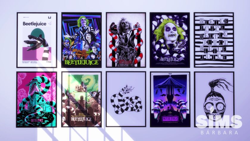 sims 4 cc sims 4 beetlejuice poster wall art prints 6