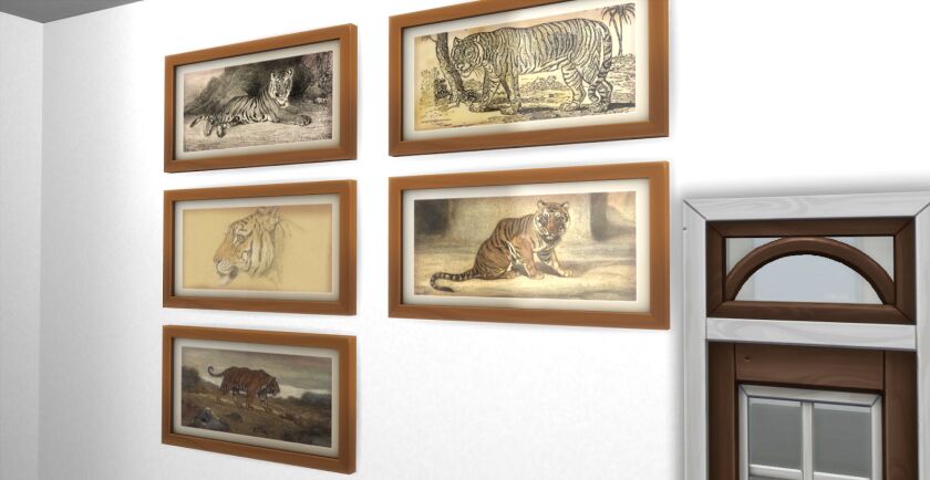 sims 4 cc sims 4 old animal art tiger 2