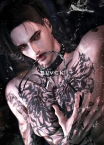 Stylish Black Vision Tattoo for Sims 4 Sims 4 CC