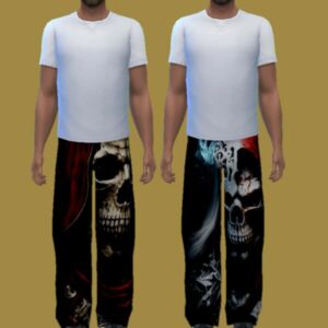 Skull Pants by Ecstatic_Payne79 Sims 4 CC