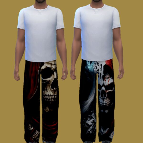 Skull Pants by Ecstatic_Payne79 Sims 4 CC