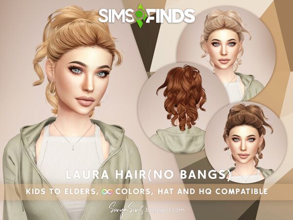 SonyaSims – Laura Hair Sims 4 CC