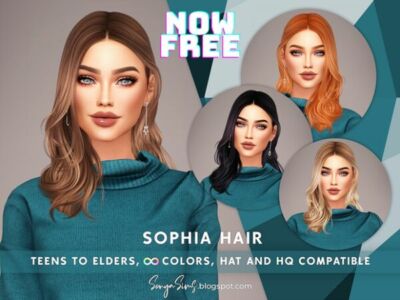 Sophia Hair by SonyaSims Sims 4 CC