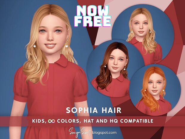 sims 4 cc sophia hair by sonyasims 2