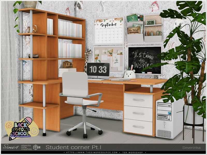 Student Corner Set by Severinka Sims 4 CC