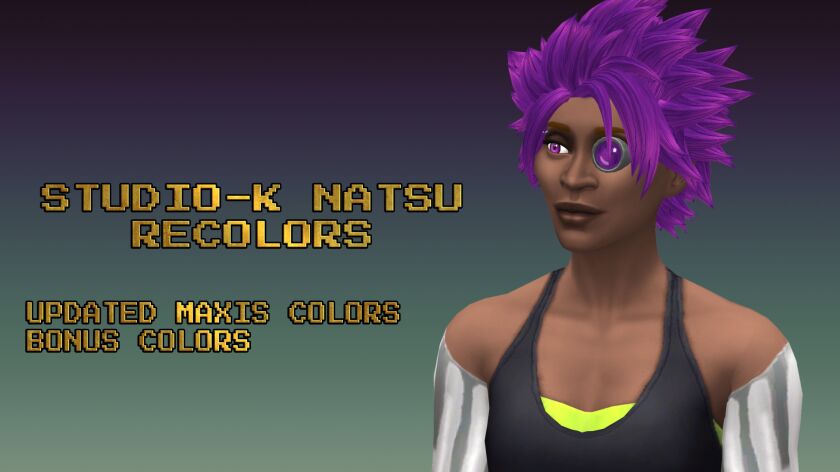 Natsu Hair Recolors by Studio K Creation Sims 4 CC