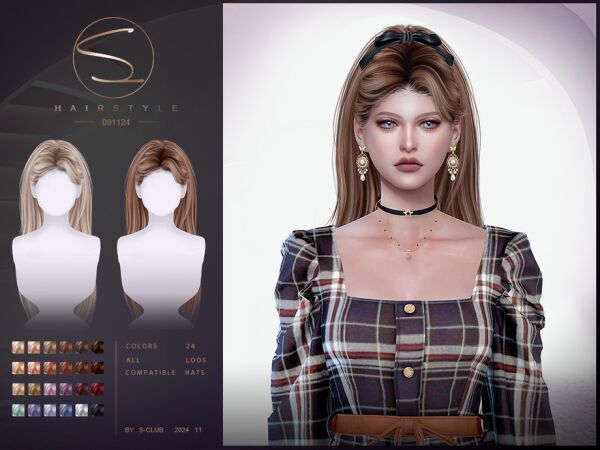 Stylish Ponytail Hairstyle 091124 Sims 4 CC