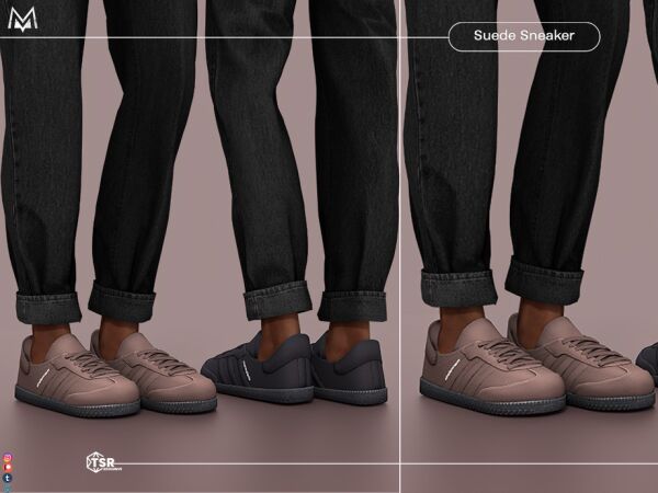 Suede Sneakers S434 for Male by Mermalade Sims 4 CC