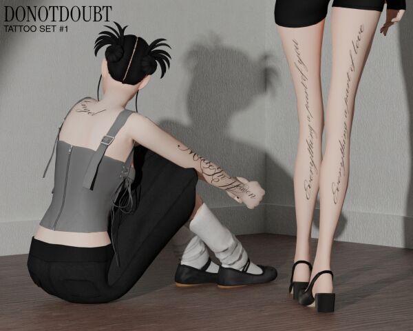 Tattoo Set #1 by Do Not Doubt Sims 4 CC