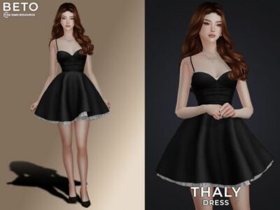 Thaly Dress by Beto_Ae0 Sims 4 CC