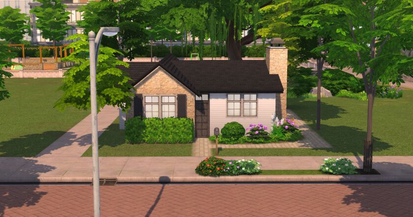 sims 4 cc this is a small house thats on a 20x15 lot and 2