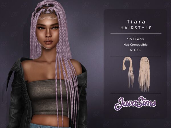 Stunning Tiara Hairstyle by JavaSims Sims 4 CC