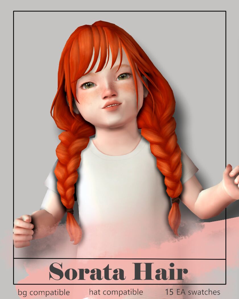 sims 4 cc toddler hair pack no4 sunivaa i love this hair 3