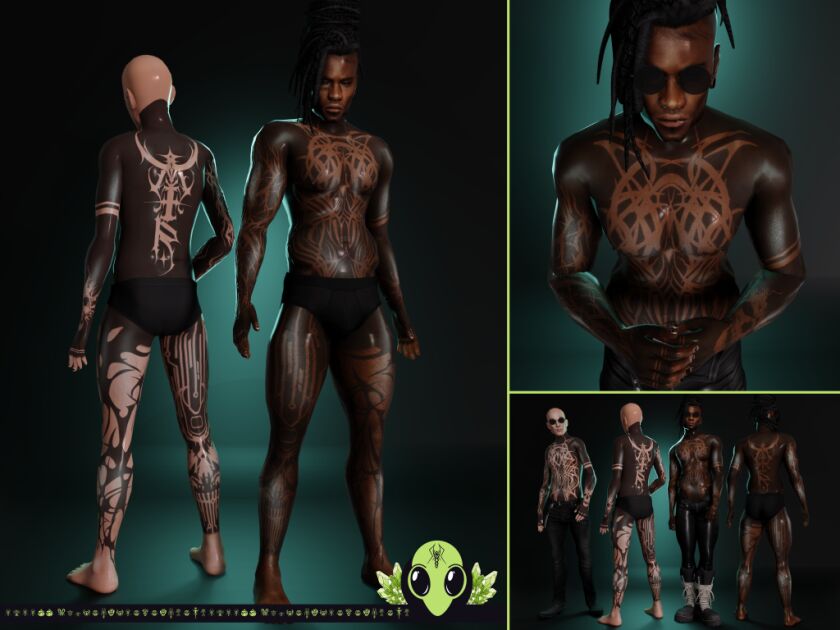 sims 4 cc tracked tattoo tsr exclusive x1 colour x5 shades 2