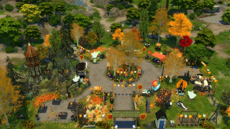 sims 4 cc trick or treat park by simsclutterchaos 2