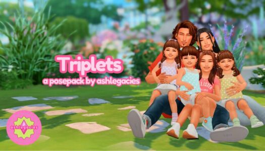 Triplets Posepack Sims 4 CC