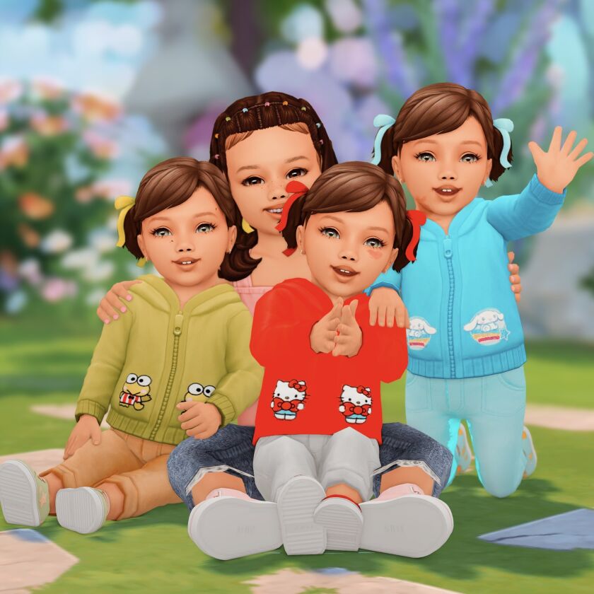 sims 4 cc triplets posepack 3