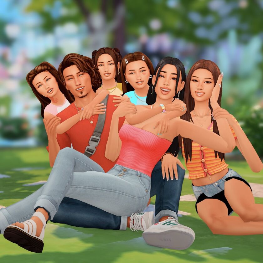 sims 4 cc triplets posepack 6