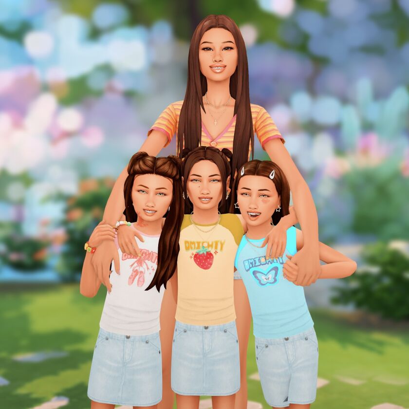 sims 4 cc triplets posepack 7