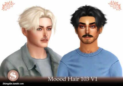 [TS4] – Moood Hair 103 V1 + V2 Sims 4 CC