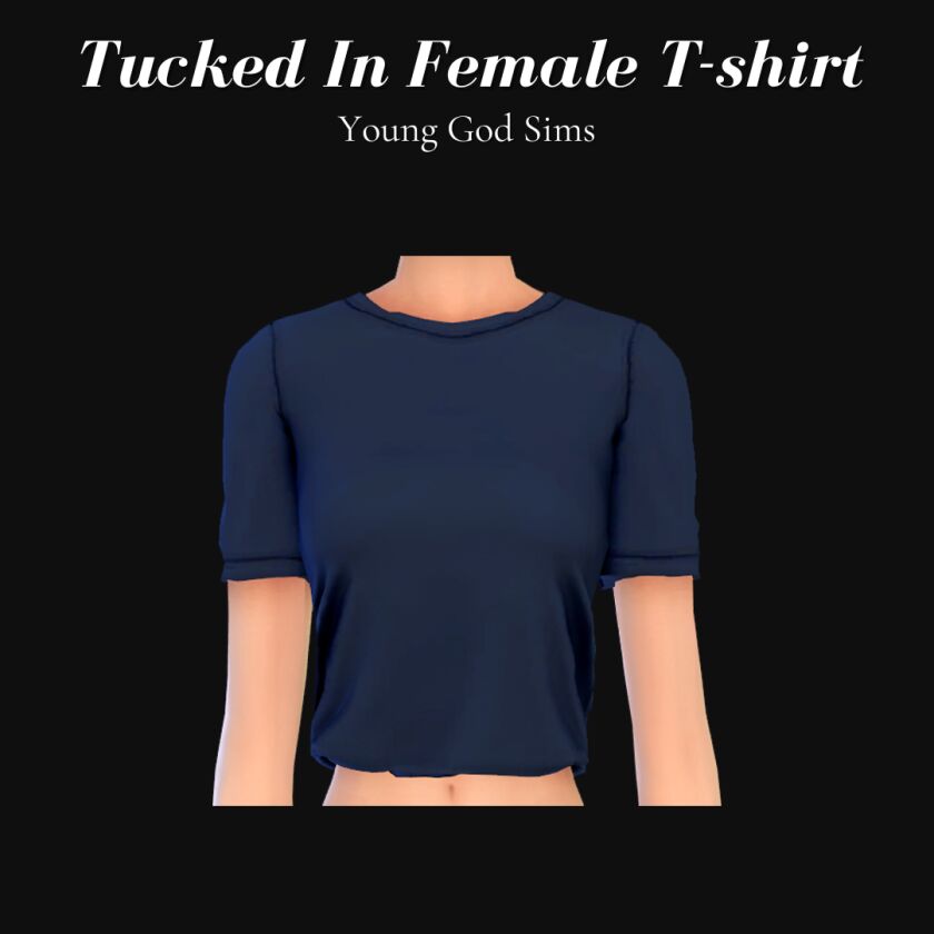 Stylish Tucked In Female T-Shirt Sims 4 CC