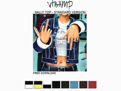 Vibamp – Sally Top – Standard Version Sims 4 CC