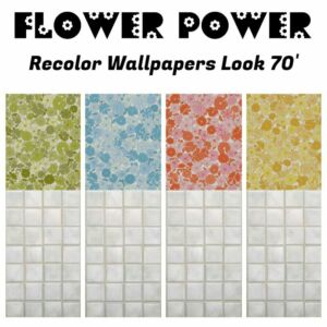 Vintage Tile Wallpaper Recolor Sims 4 CC