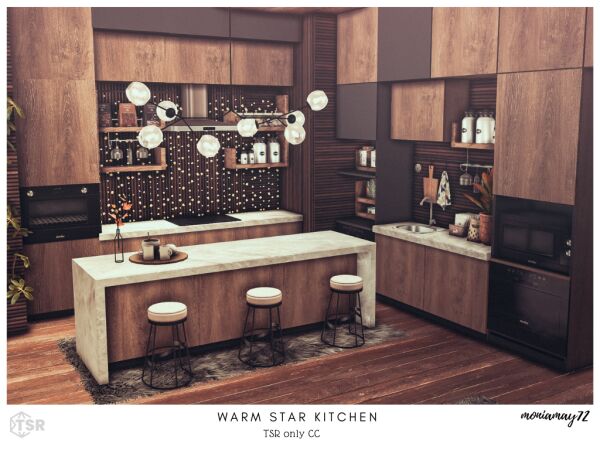 Warm Star Kitchen Sims 4 CC