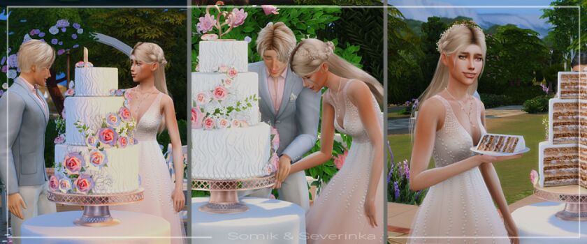 sims 4 cc wedding cakes with roses by somik severinka 3