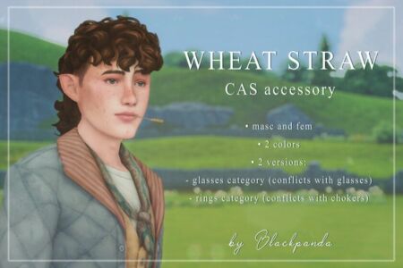 Wheat Straw – CAS Accessory Sims 4 CC