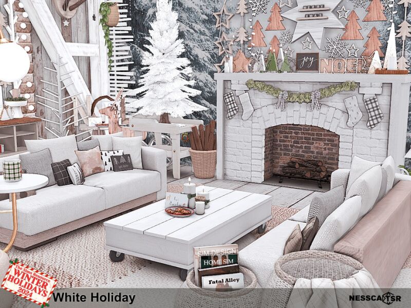 sims 4 cc white holiday by 2