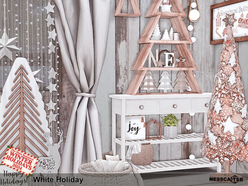 sims 4 cc white holiday by 5