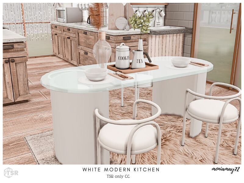 sims 4 cc white modern kitchen 2