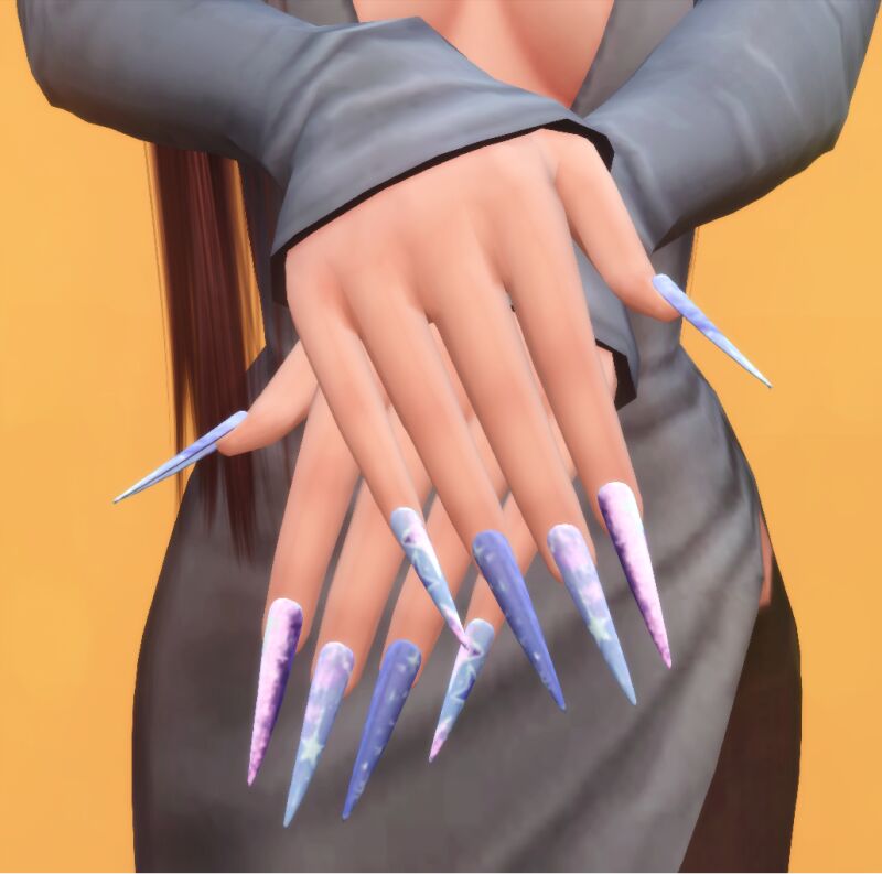 sims 4 cc winter nails set n027 by sims4snow 2