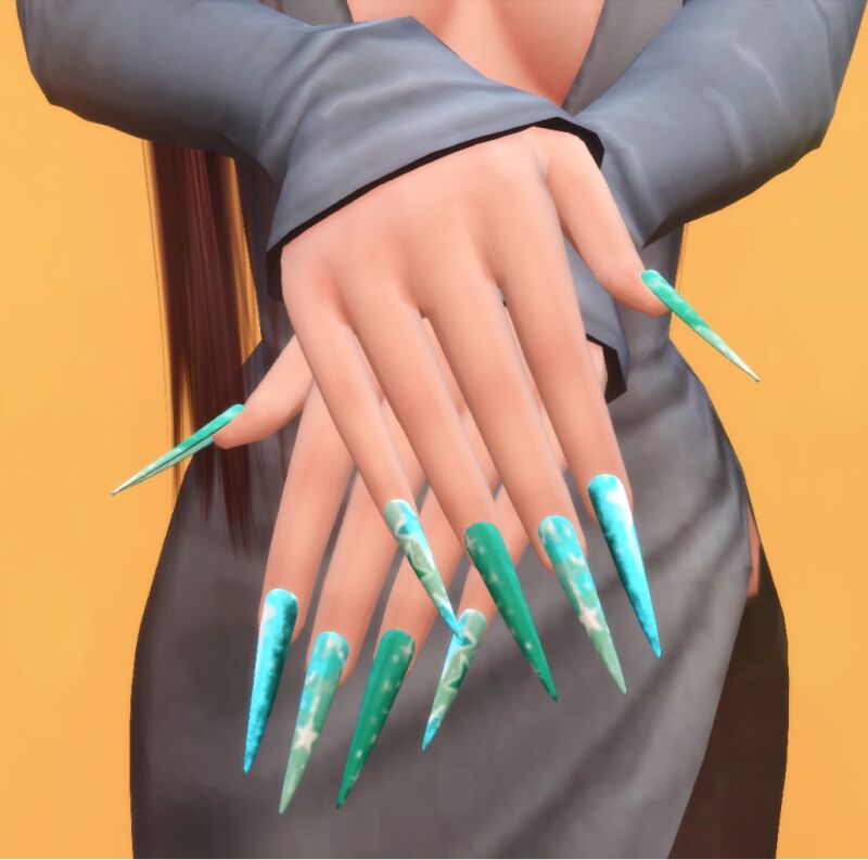 sims 4 cc winter nails set n027 by sims4snow 3