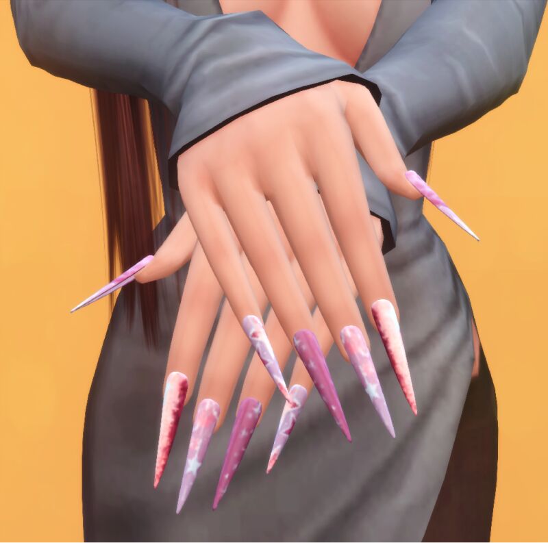 sims 4 cc winter nails set n027 by sims4snow 5