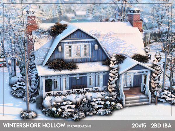 Wintershore Hollow: A Cozy Christmas Home Sims 4 CC