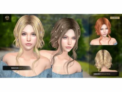 Wisteria Garden Hairstyle Set Sims 4 CC