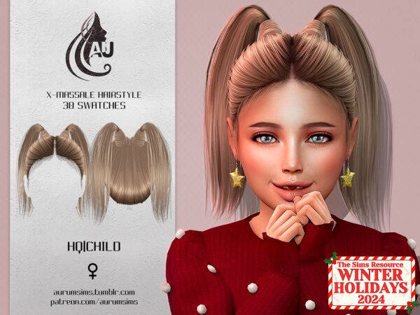 X-Massale Child Hairstyle by Aurummusik Sims 4 CC