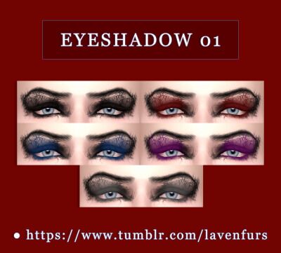 sims 4 cc ✟ lavenfur goth makeup pack ✟ 3