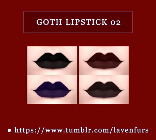 sims 4 cc ✟ lavenfur goth makeup pack ✟ 4