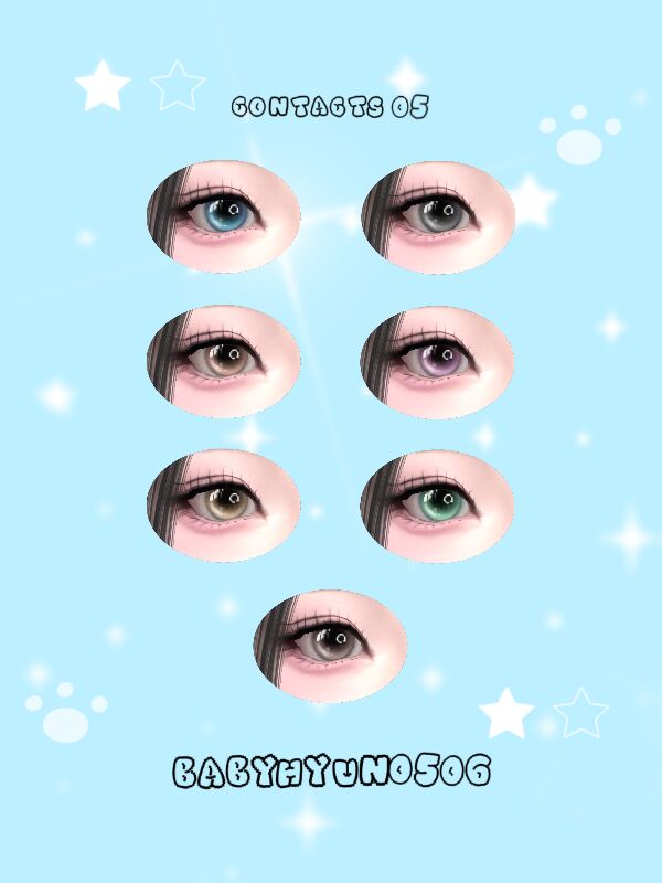 sims 4 cc 【babyhyun0506】 contacts 05 2