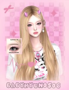 Eyebrow 01 by Babyhyun0506 Sims 4 CC