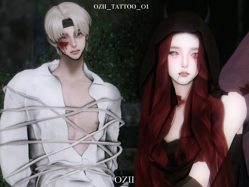 sims 4 cc 2024halloween makeup 3