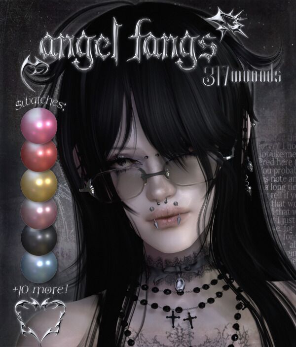 317Wounds Angel Fangs Sims 4 CC