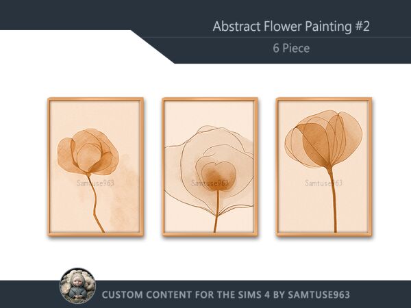 Stunning Abstract Flower Painting #2 Sims 4 CC