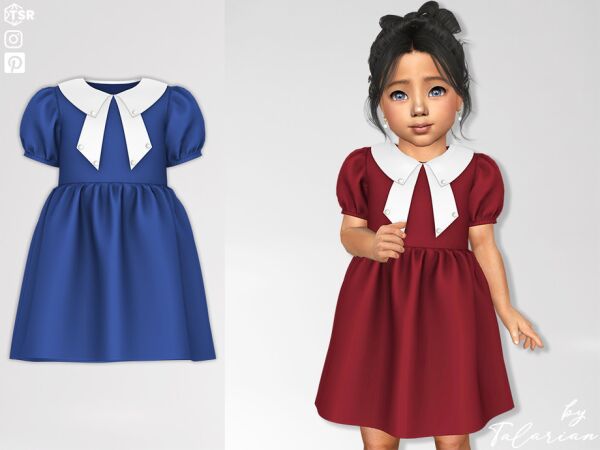 Stylish Addison Dress for Tots Sims 4 CC