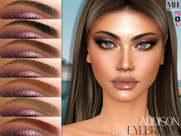 Addison Eyebrows N368: Enhance Your Look Sims 4 CC